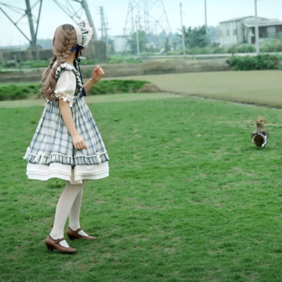 SOLD - Lolita Dorothy Country Baby Doll OP Dress BNT Set - Picture 8 of 8